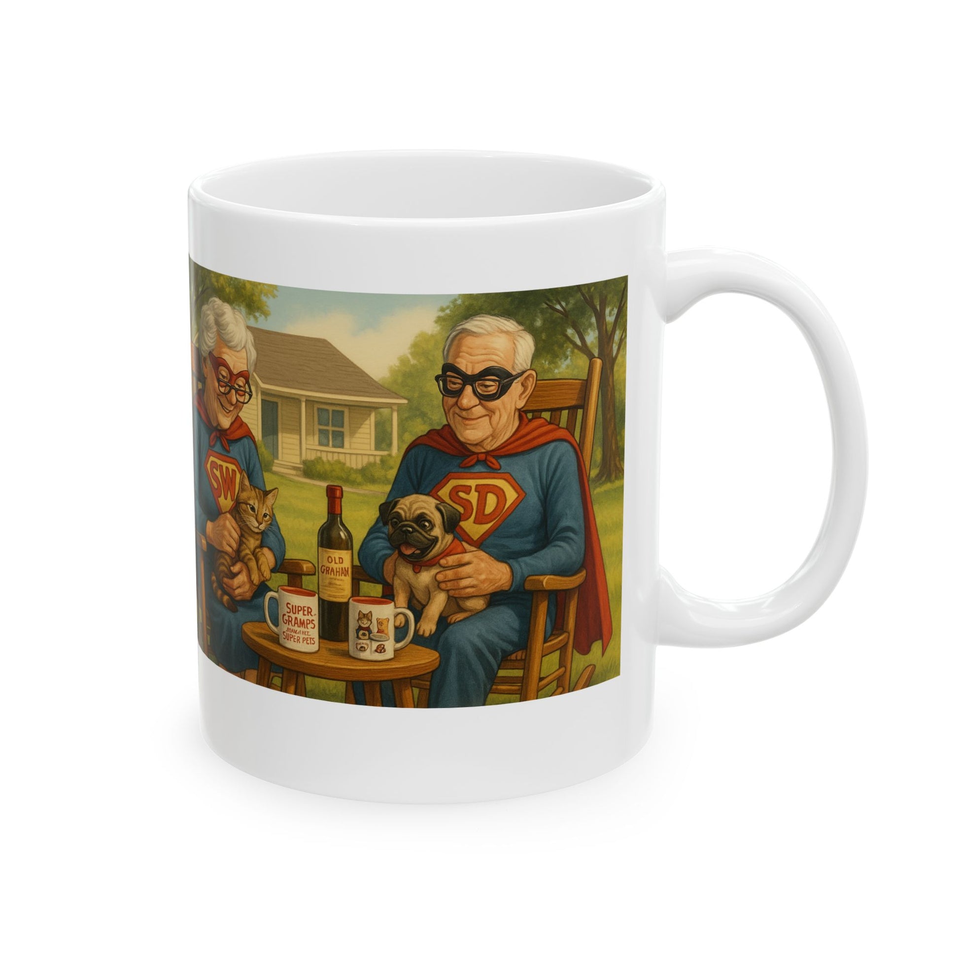 Super Grans, Super Pets Halloween Ceramic Mug - Chubby Little Cheeks Co.