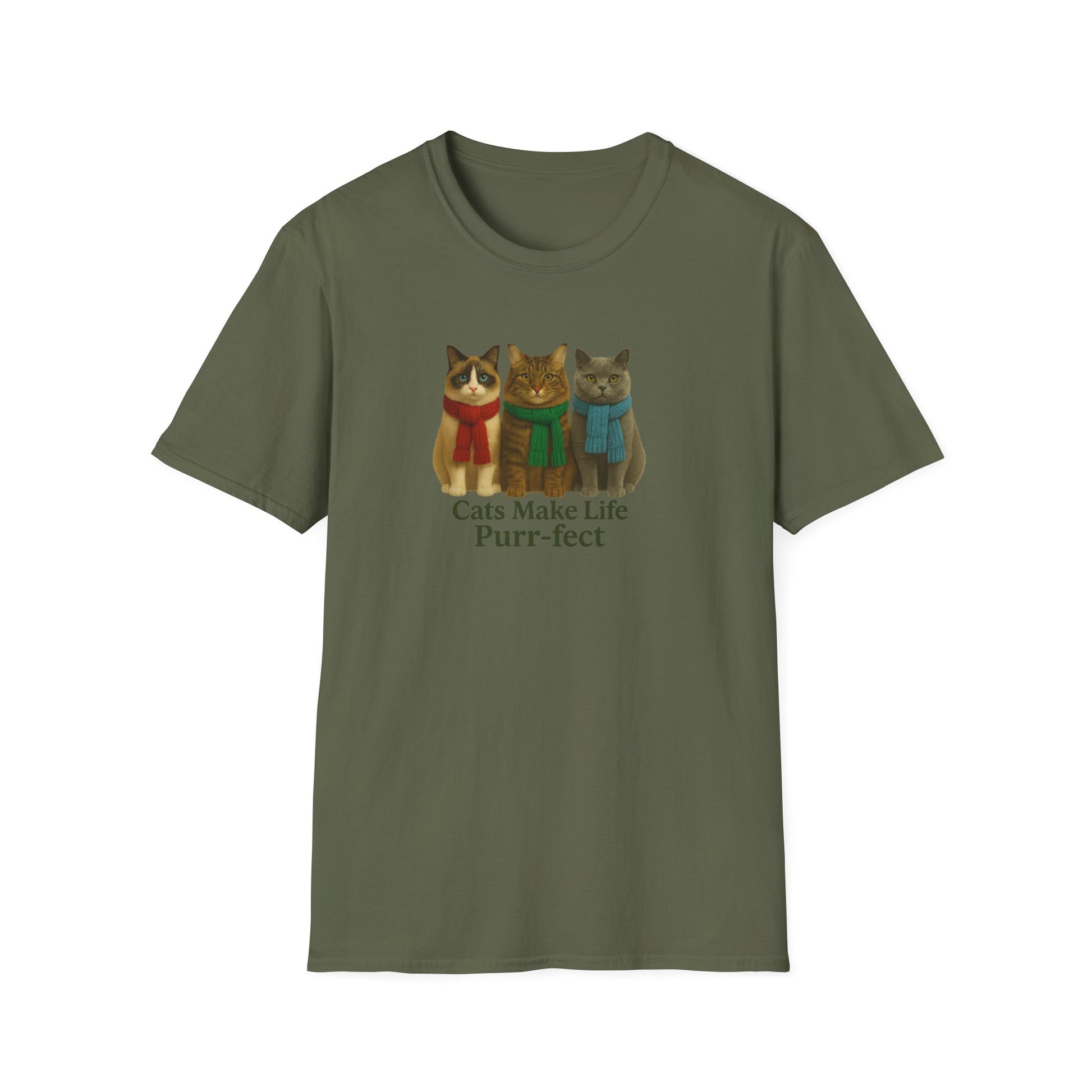 Cats Make Life Purr-fect T-Shirt, Cat Lovers Gift - Chubby Little Cheeks Co.