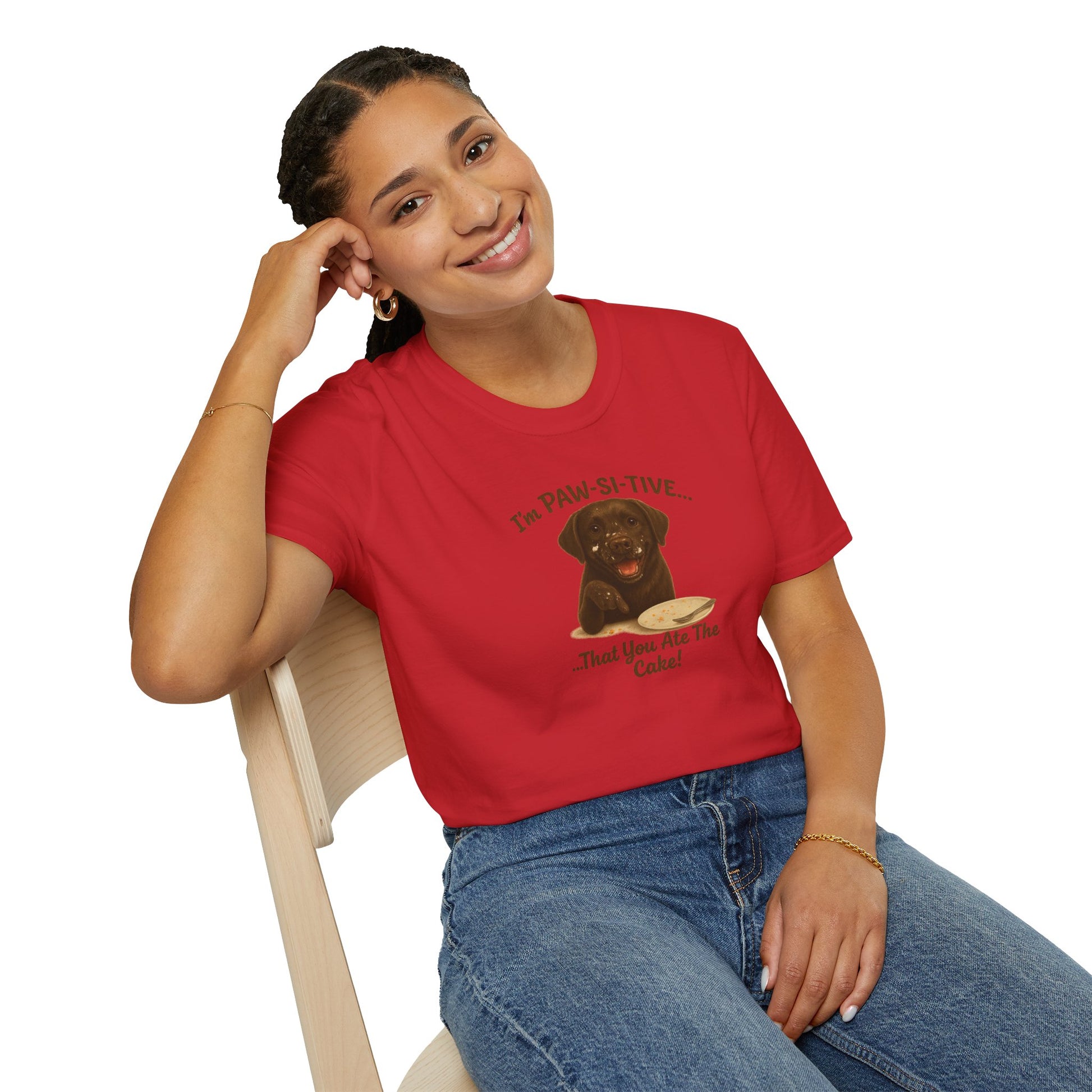 “I’m Paw-Si-Tive That You Ate The Cake!” Funny  Unisex Dog T-Shirt - Chubby Little Cheeks Co.