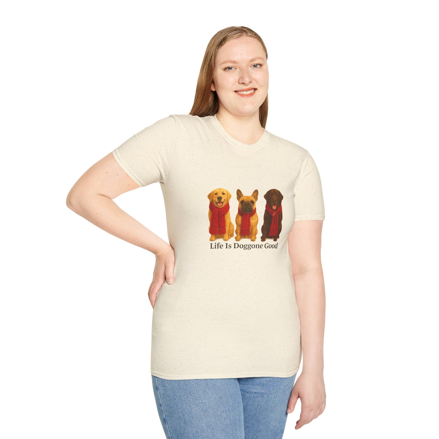 Dog Lover's Unisex T-Shirt, Life is Doggone Good - Chubby Little Cheeks Co.