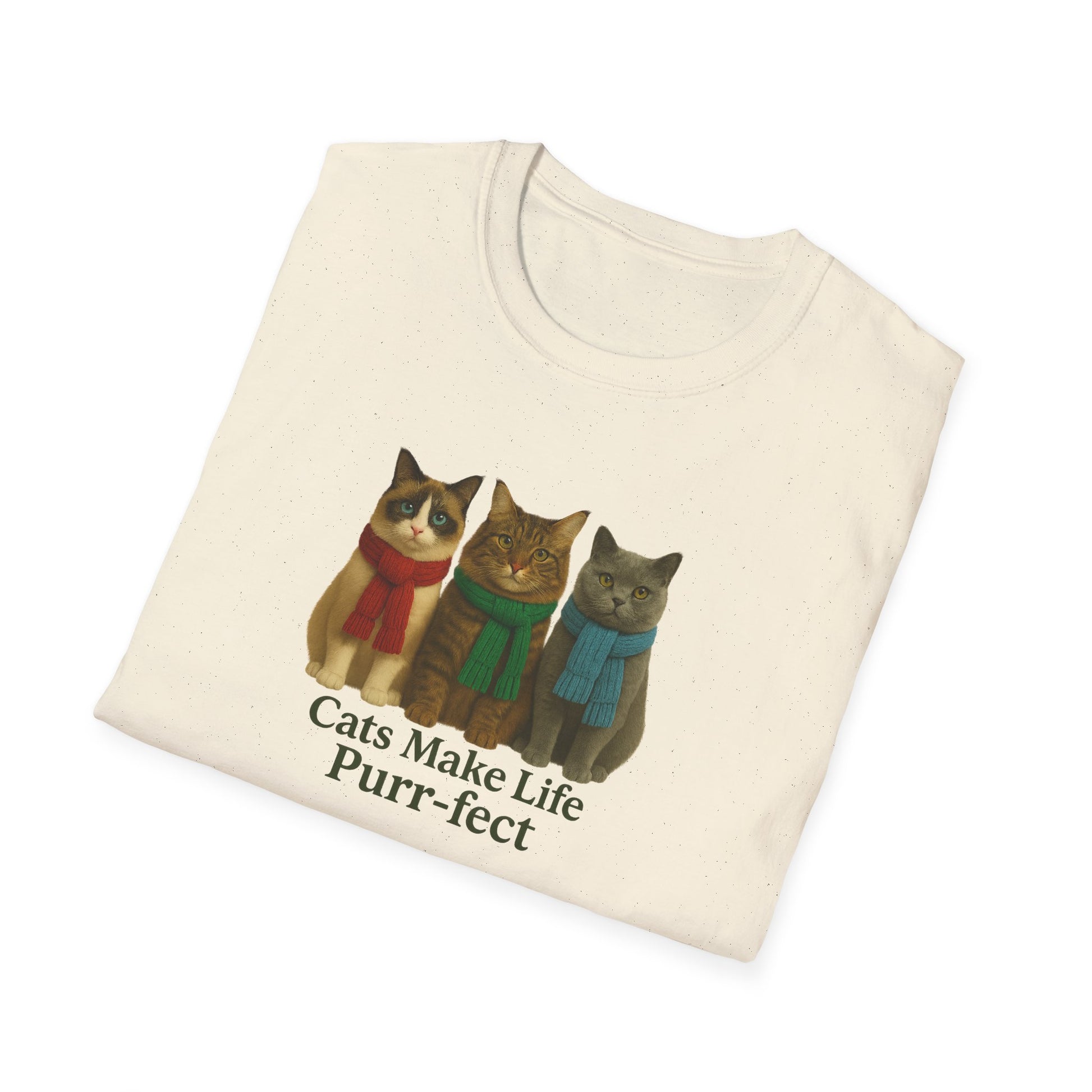 Cats Make Life Purr-fect T-Shirt, Cat Lovers Gift - Chubby Little Cheeks Co.