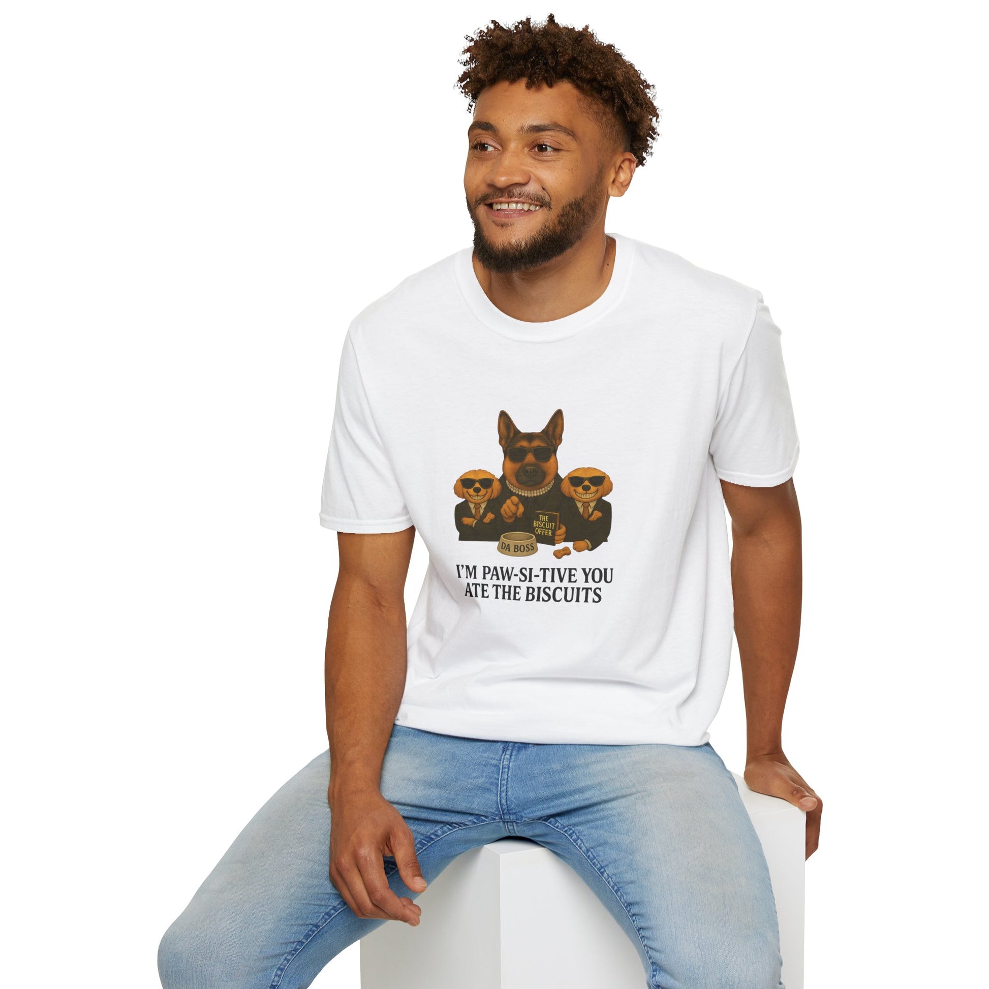 I'm Paw-Si-Tive You Ate The Biscuits-– Godfather-Style Dog T-shirt, German Shepherd “Da Boss,” Multipoos, Mafia Parody - Chubby Little Cheeks Co.