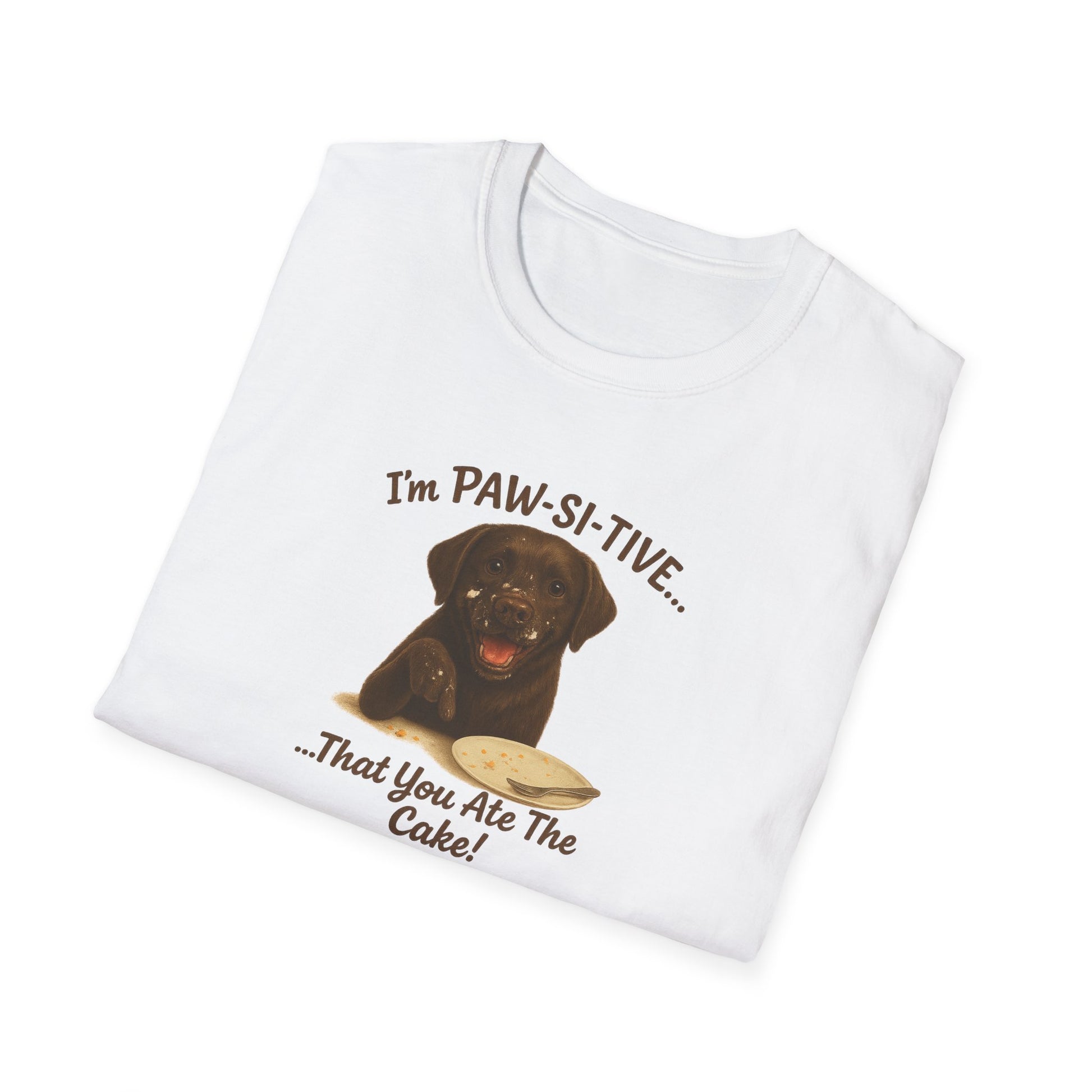 “I’m Paw-Si-Tive That You Ate The Cake!” Funny  Unisex Dog T-Shirt - Chubby Little Cheeks Co.
