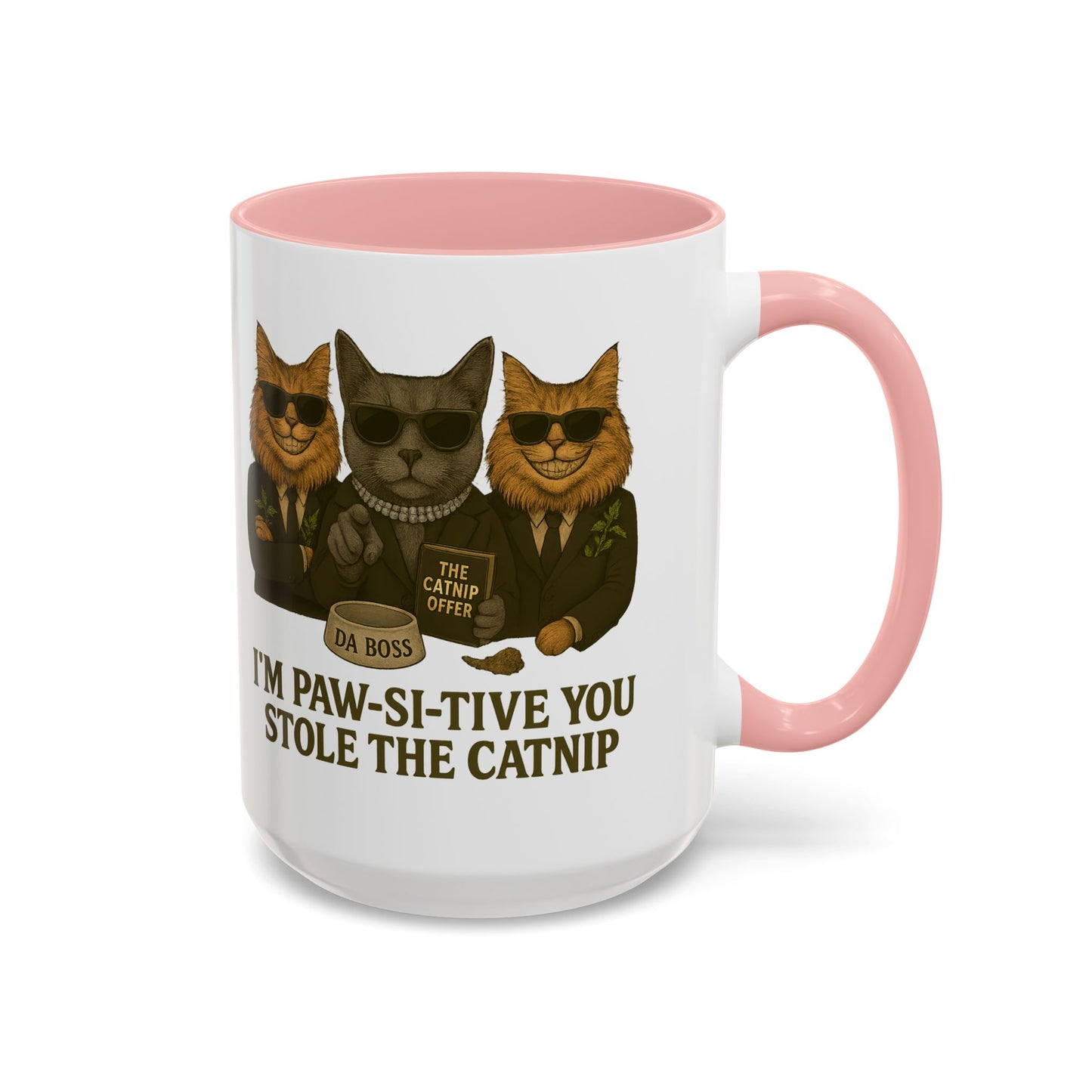 I'm Paw-sitive You Stole The Catnip Coffee Mug - Gift for Cat Lovers, Funny Cat Mug, Kitchen Decor, Unique Cat-Themed Gift, Pet Owner Coffee Cup - Chubby Little Cheeks Co.