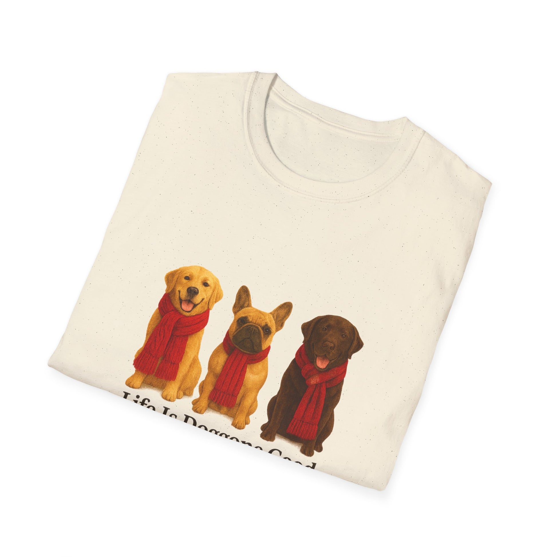 Dog Lover's Unisex T-Shirt, Life is Doggone Good - Chubby Little Cheeks Co.