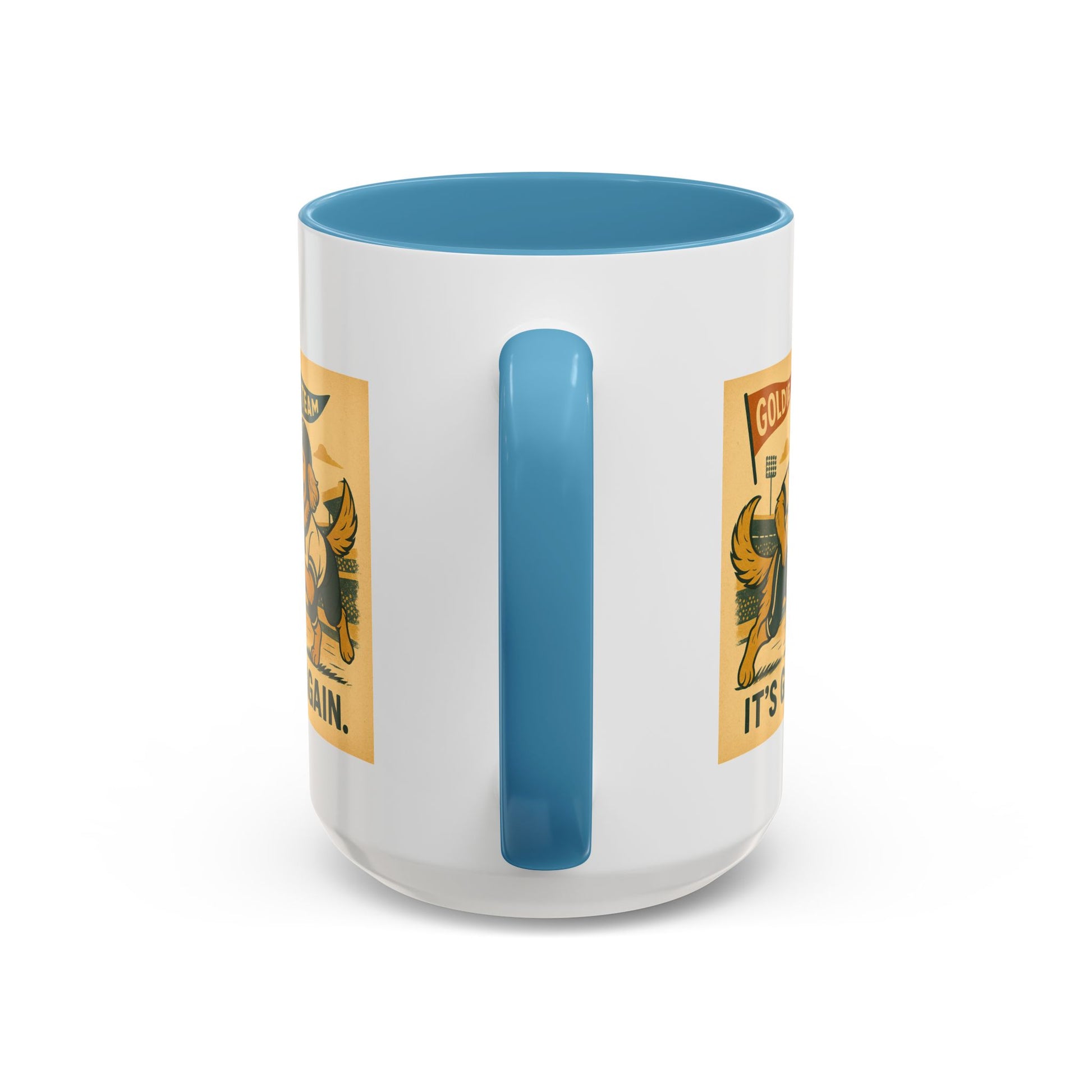 Game Day Golden Retrievers Vintage Football Mug - Chubby Little Cheeks Co.