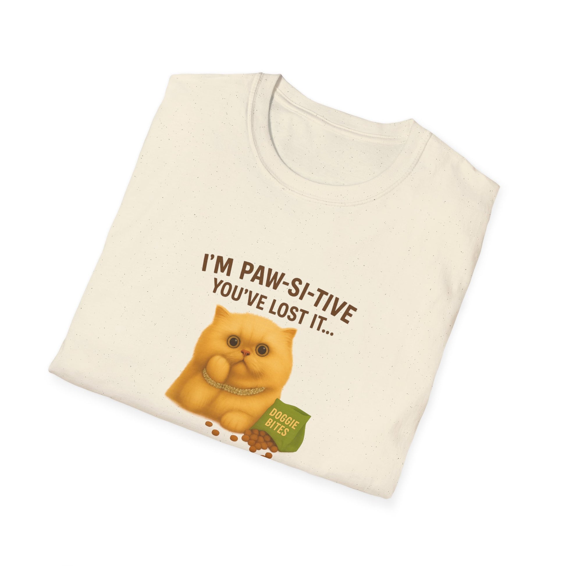 I’m Paw-si-tive You’ve Lost It Cat T-Shirt – Funny Persian Cat With Doggie Treats - Chubby Little Cheeks Co.