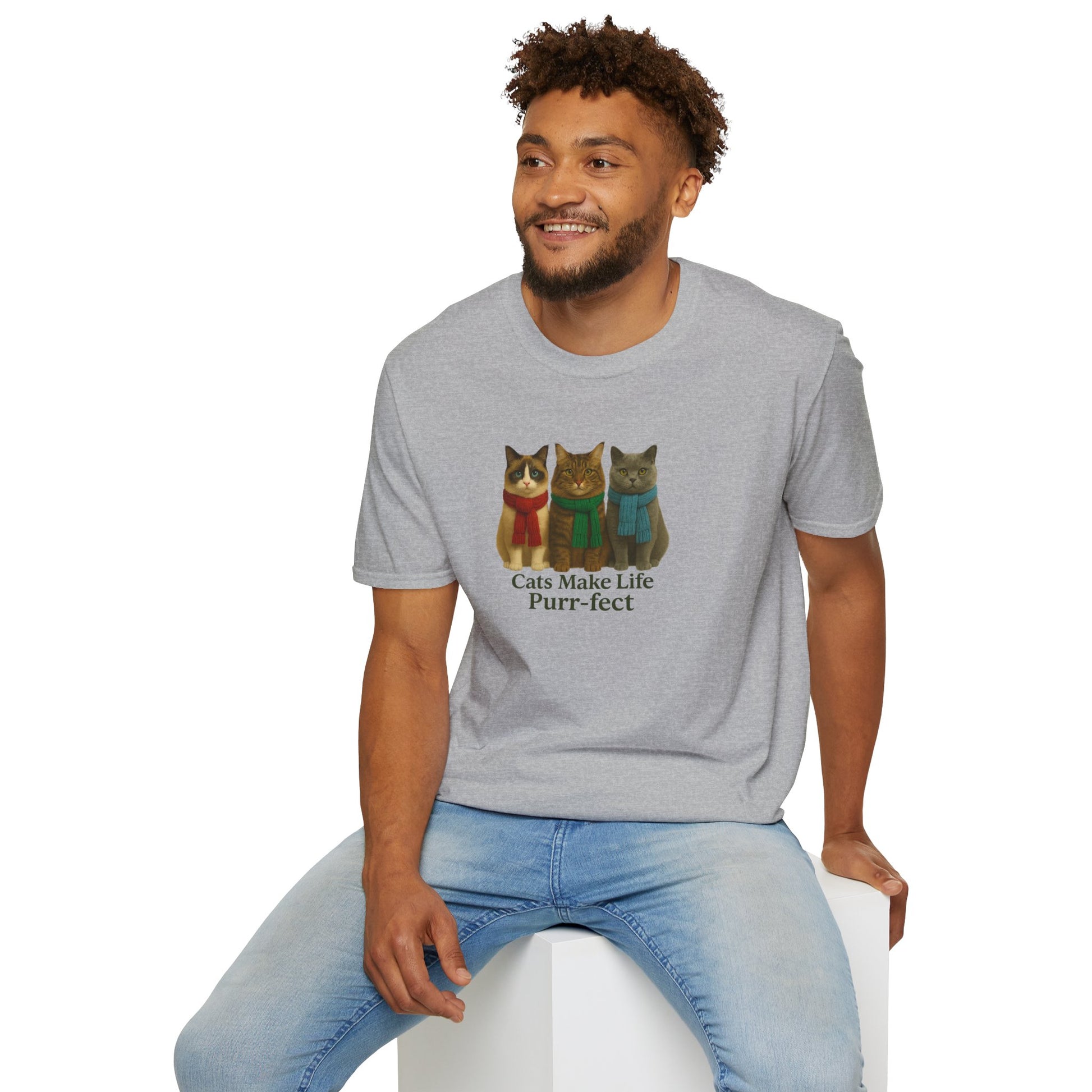 Cats Make Life Purr-fect T-Shirt, Cat Lovers Gift - Chubby Little Cheeks Co.