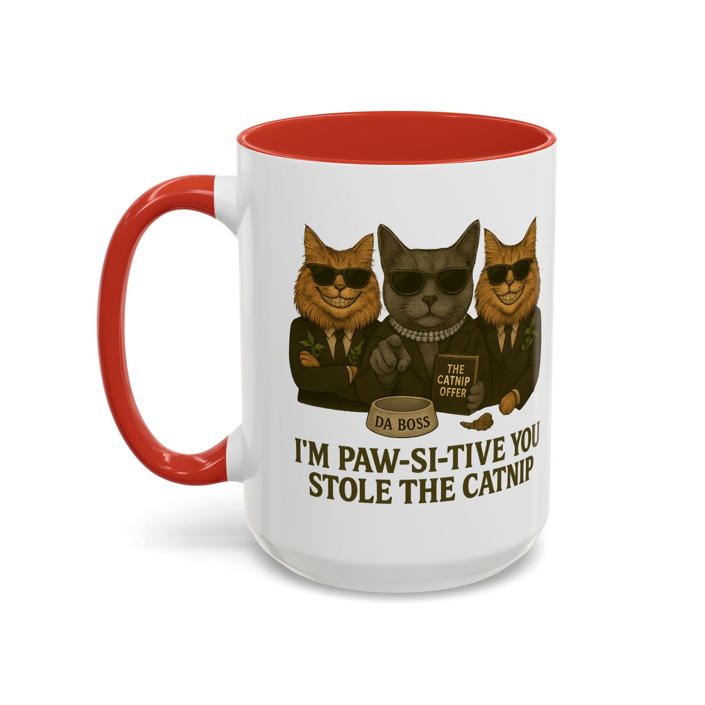 I'm Paw-sitive You Stole The Catnip Coffee Mug - Gift for Cat Lovers, Funny Cat Mug, Kitchen Decor, Unique Cat-Themed Gift, Pet Owner Coffee Cup - Chubby Little Cheeks Co.
