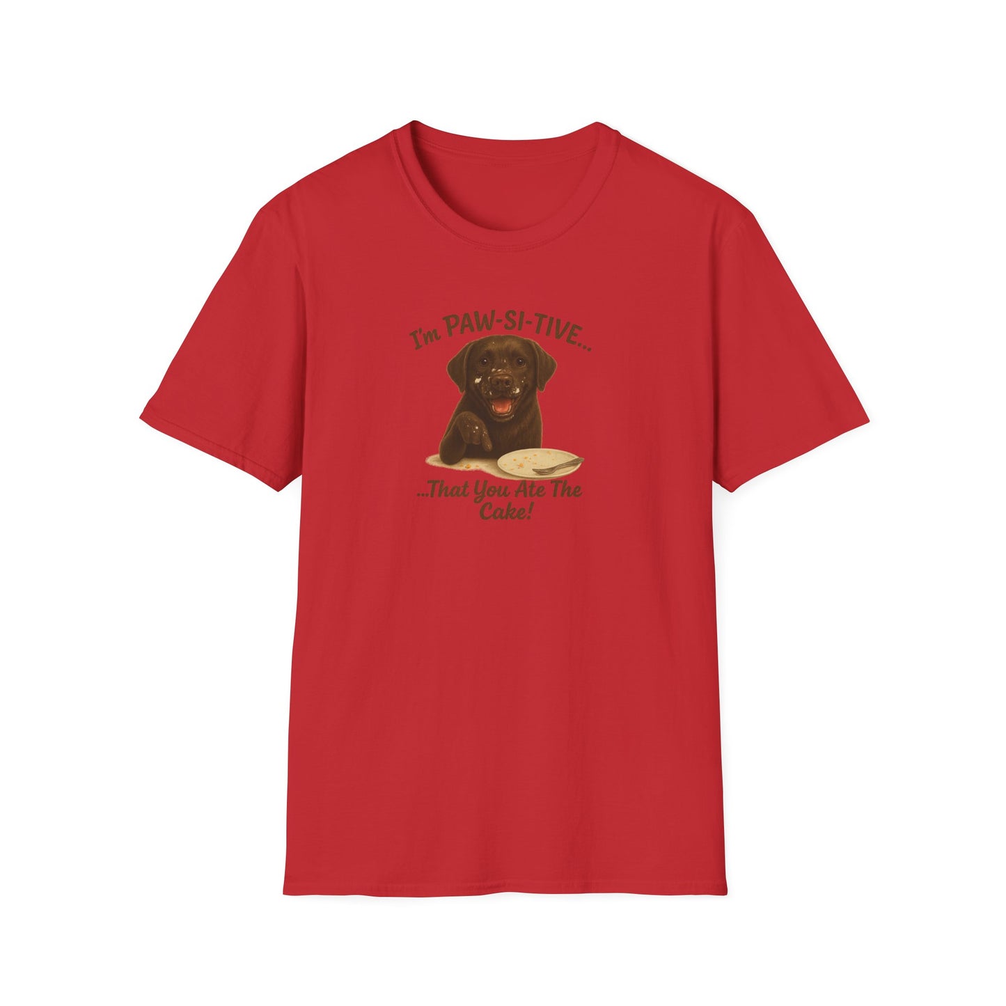 “I’m Paw-Si-Tive That You Ate The Cake!” Funny  Unisex Dog T-Shirt - Chubby Little Cheeks Co.