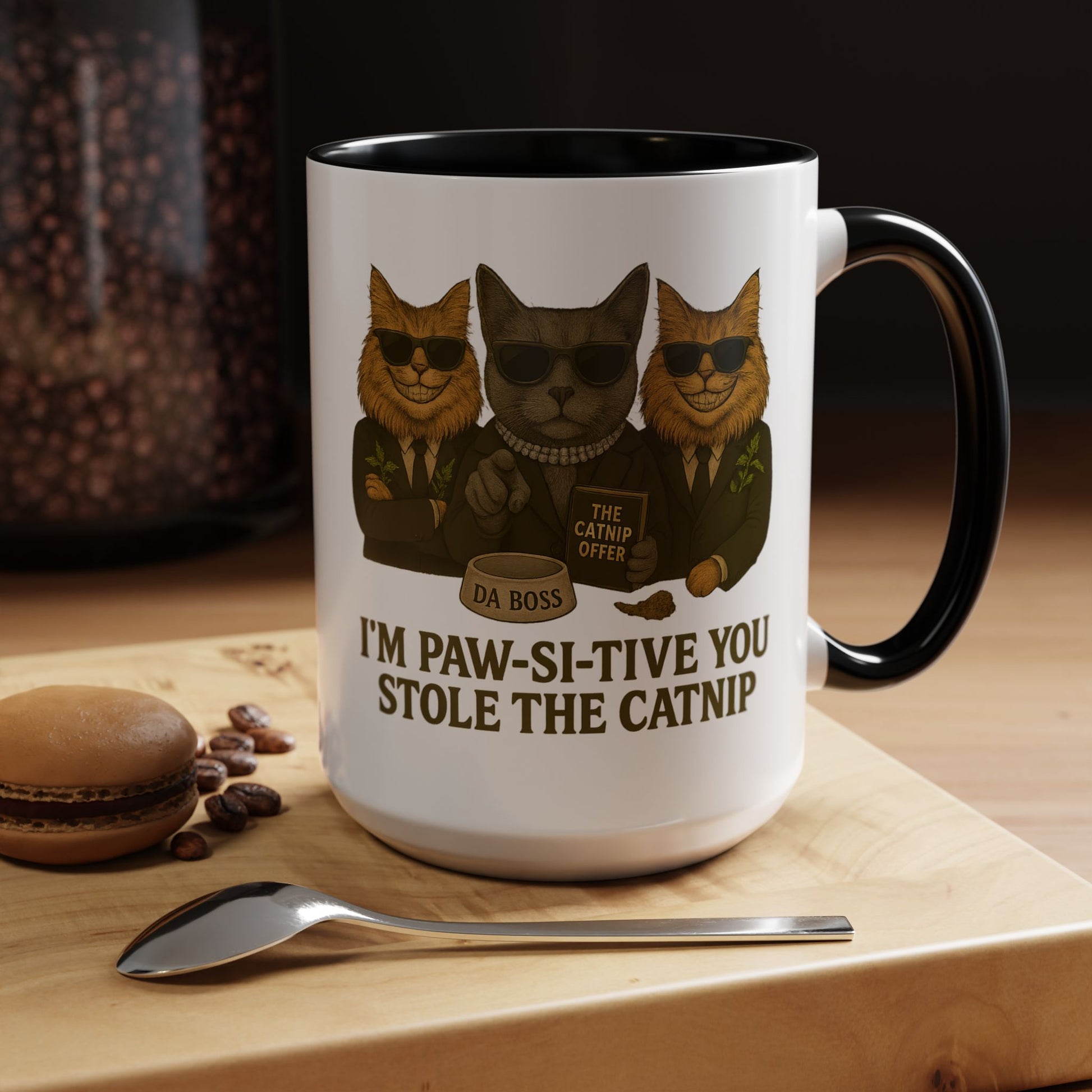 I'm Paw-sitive You Stole The Catnip Coffee Mug - Gift for Cat Lovers, Funny Cat Mug, Kitchen Decor, Unique Cat-Themed Gift, Pet Owner Coffee Cup - Chubby Little Cheeks Co.