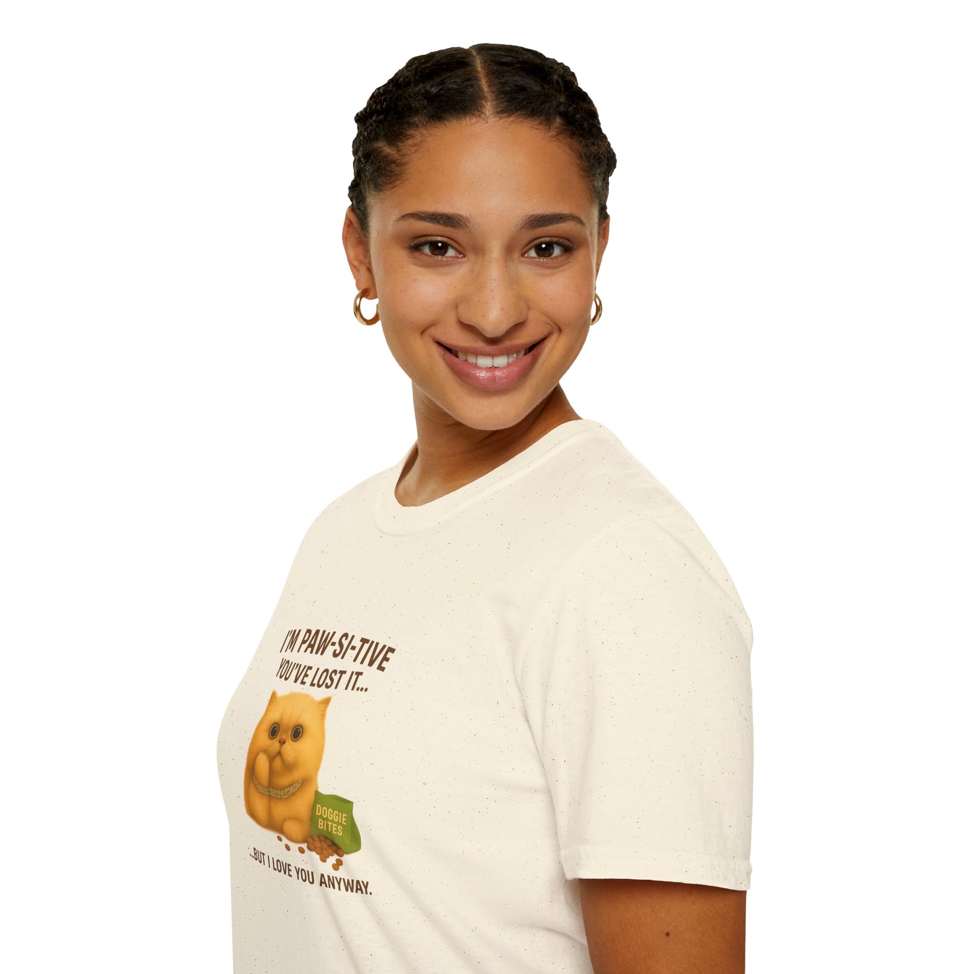 I’m Paw-si-tive You’ve Lost It Cat T-Shirt – Funny Persian Cat With Doggie Treats - Chubby Little Cheeks Co.
