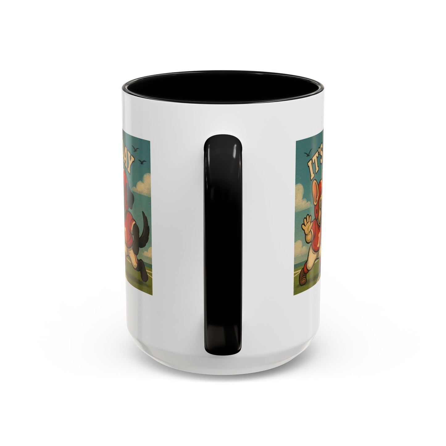 π Game Day Dogs Mug β Retro French Bulldog & Black Lab Football Mug - Chubby Little Cheeks Co.