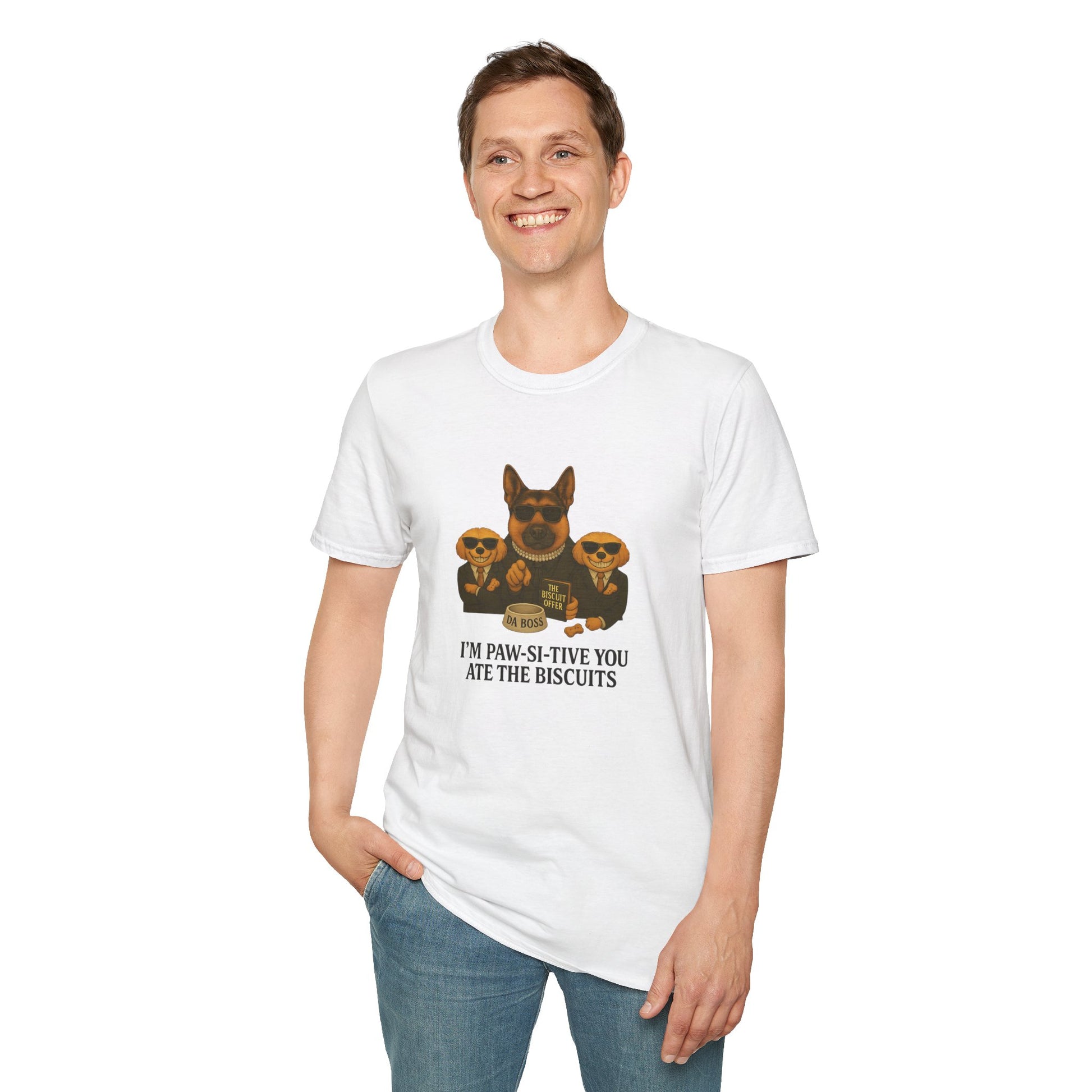 I'm Paw-Si-Tive You Ate The Biscuits-– Godfather-Style Dog T-shirt, German Shepherd “Da Boss,” Multipoos, Mafia Parody - Chubby Little Cheeks Co.