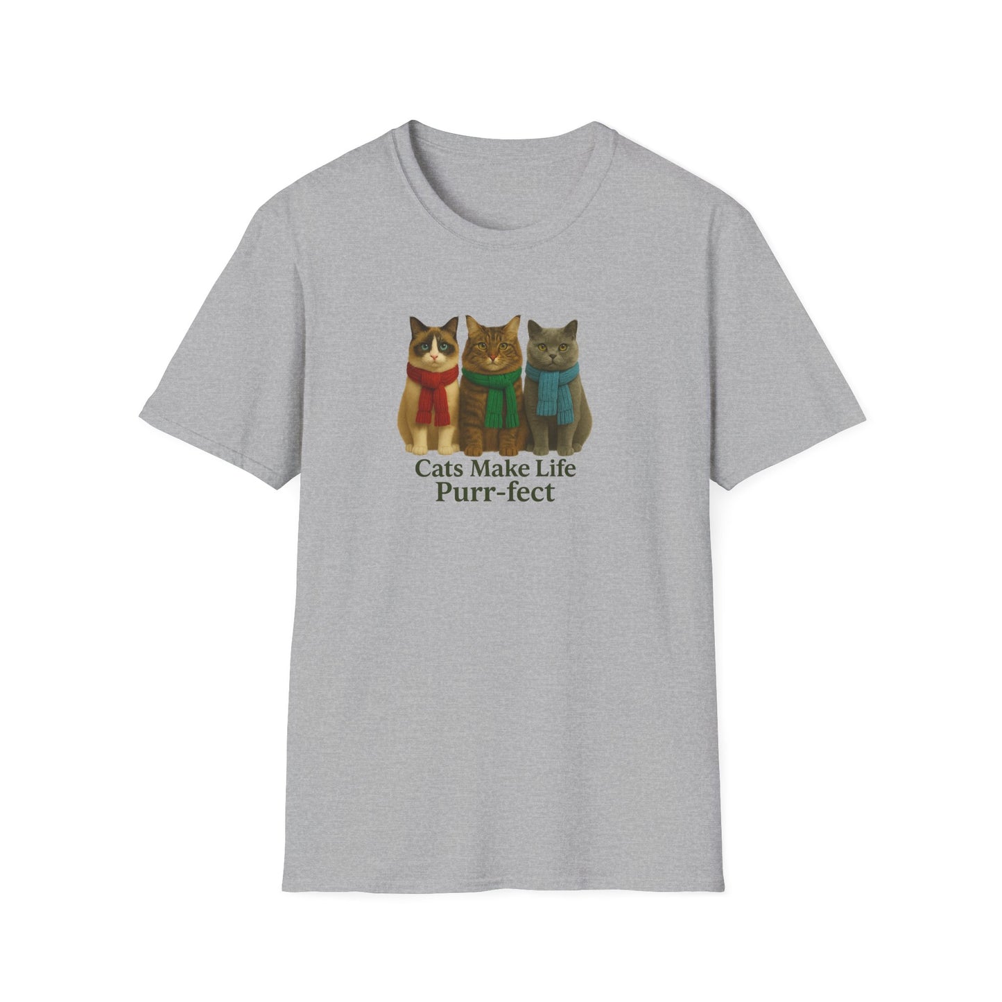 Cats Make Life Purr-fect T-Shirt, Cat Lovers Gift - Chubby Little Cheeks Co.