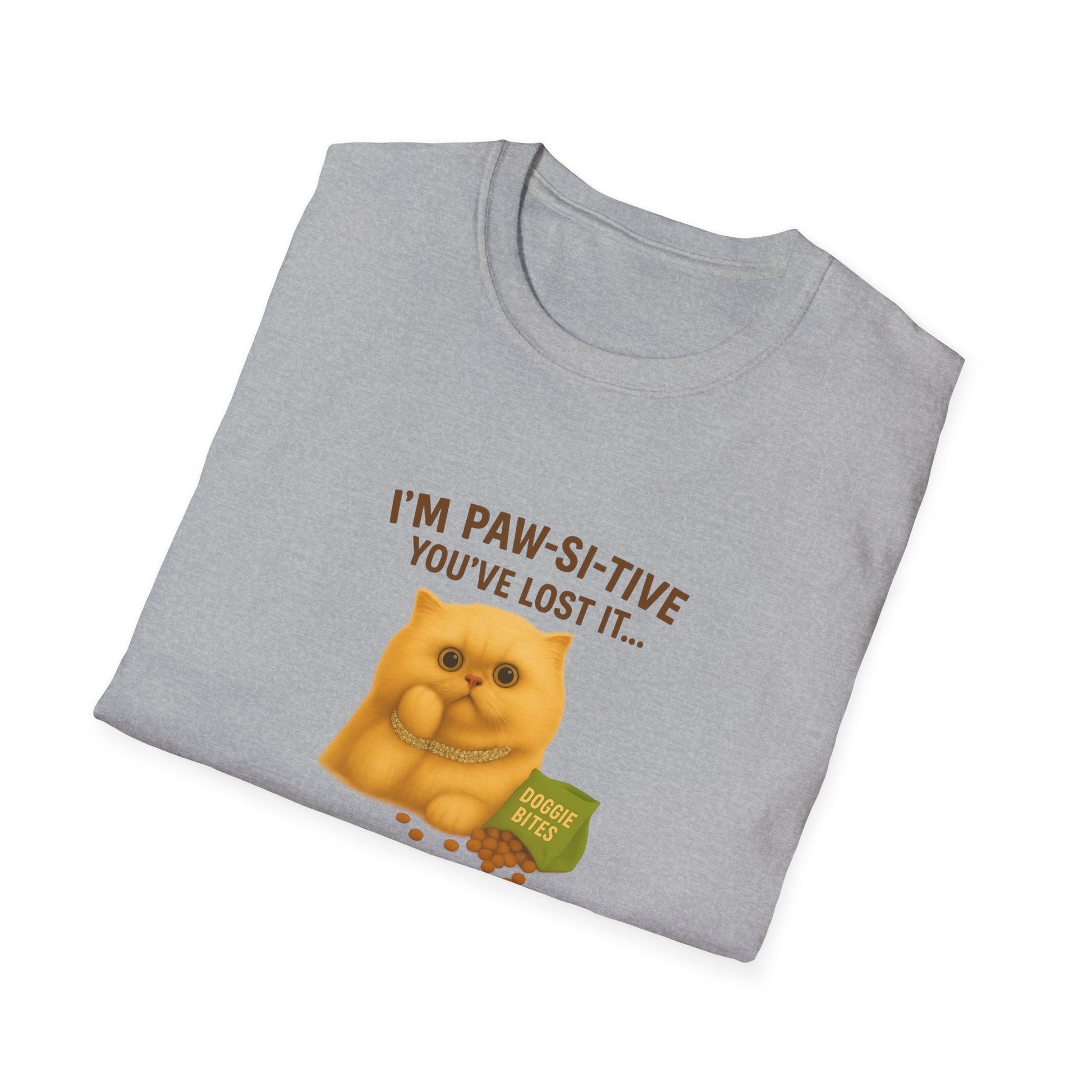 I’m Paw-si-tive You’ve Lost It Cat T-Shirt – Funny Persian Cat With Doggie Treats - Chubby Little Cheeks Co.