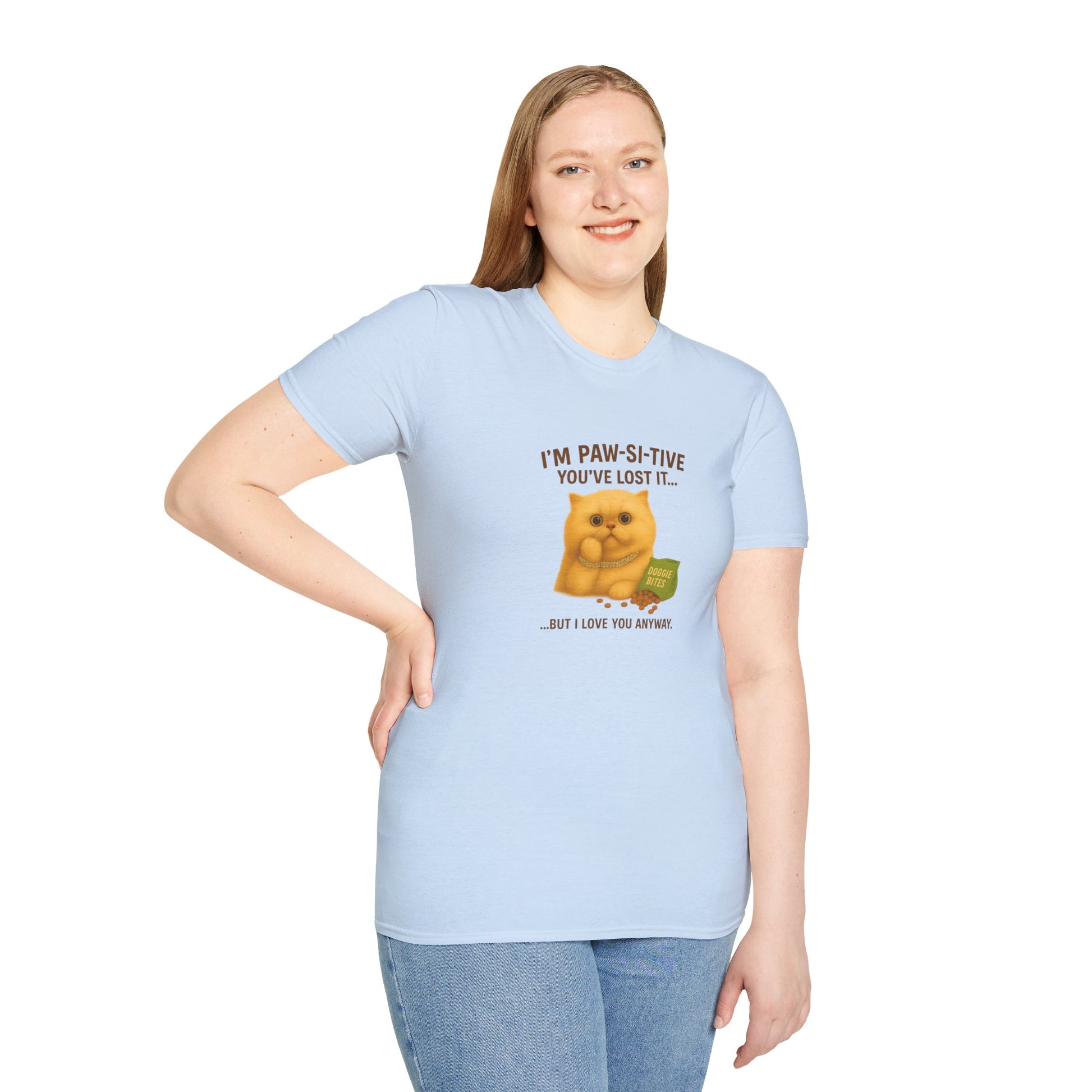 I’m Paw-si-tive You’ve Lost It Cat T-Shirt – Funny Persian Cat With Doggie Treats - Chubby Little Cheeks Co.