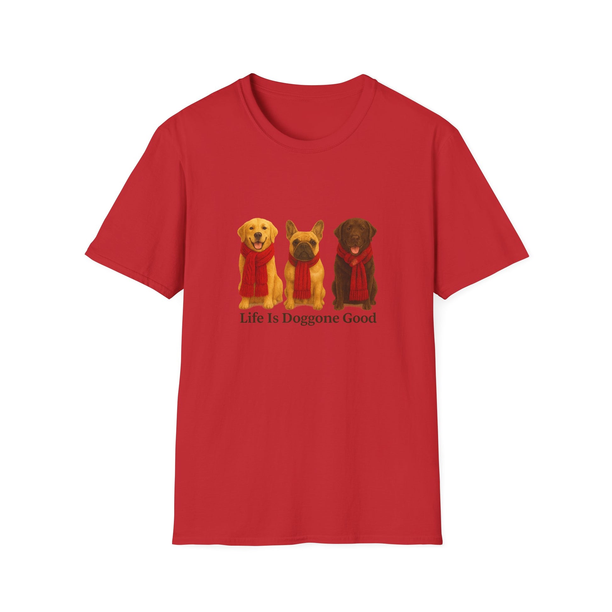 Dog Lover's Unisex T-Shirt, Life is Doggone Good - Chubby Little Cheeks Co.