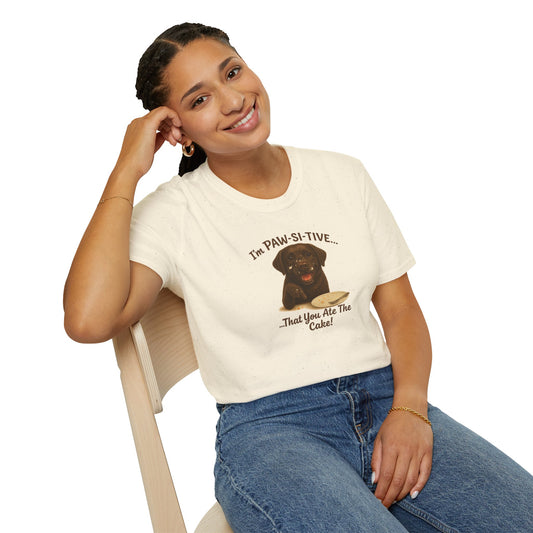 “I’m Paw-Si-Tive That You Ate The Cake!” Funny  Unisex Dog T-Shirt - Chubby Little Cheeks Co.