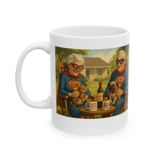 Super Grans, Super Pets Halloween Ceramic Mug - Chubby Little Cheeks Co.