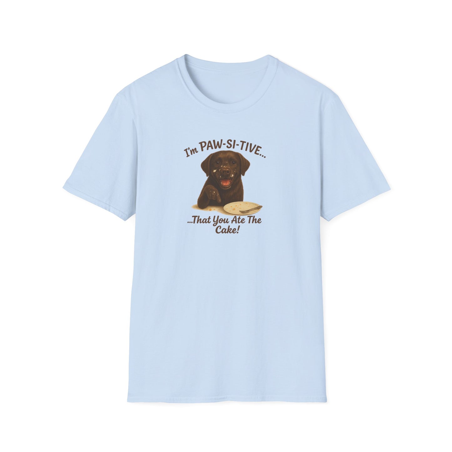 “I’m Paw-Si-Tive That You Ate The Cake!” Funny  Unisex Dog T-Shirt - Chubby Little Cheeks Co.