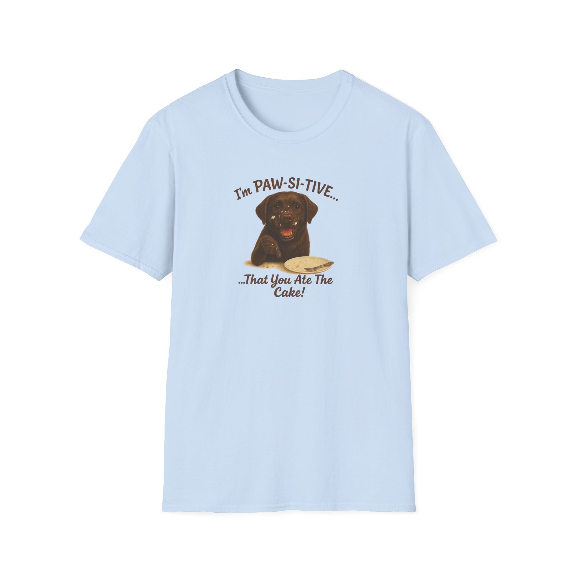 “I’m Paw-Si-Tive That You Ate The Cake!” Funny  Unisex Dog T-Shirt - Chubby Little Cheeks Co.