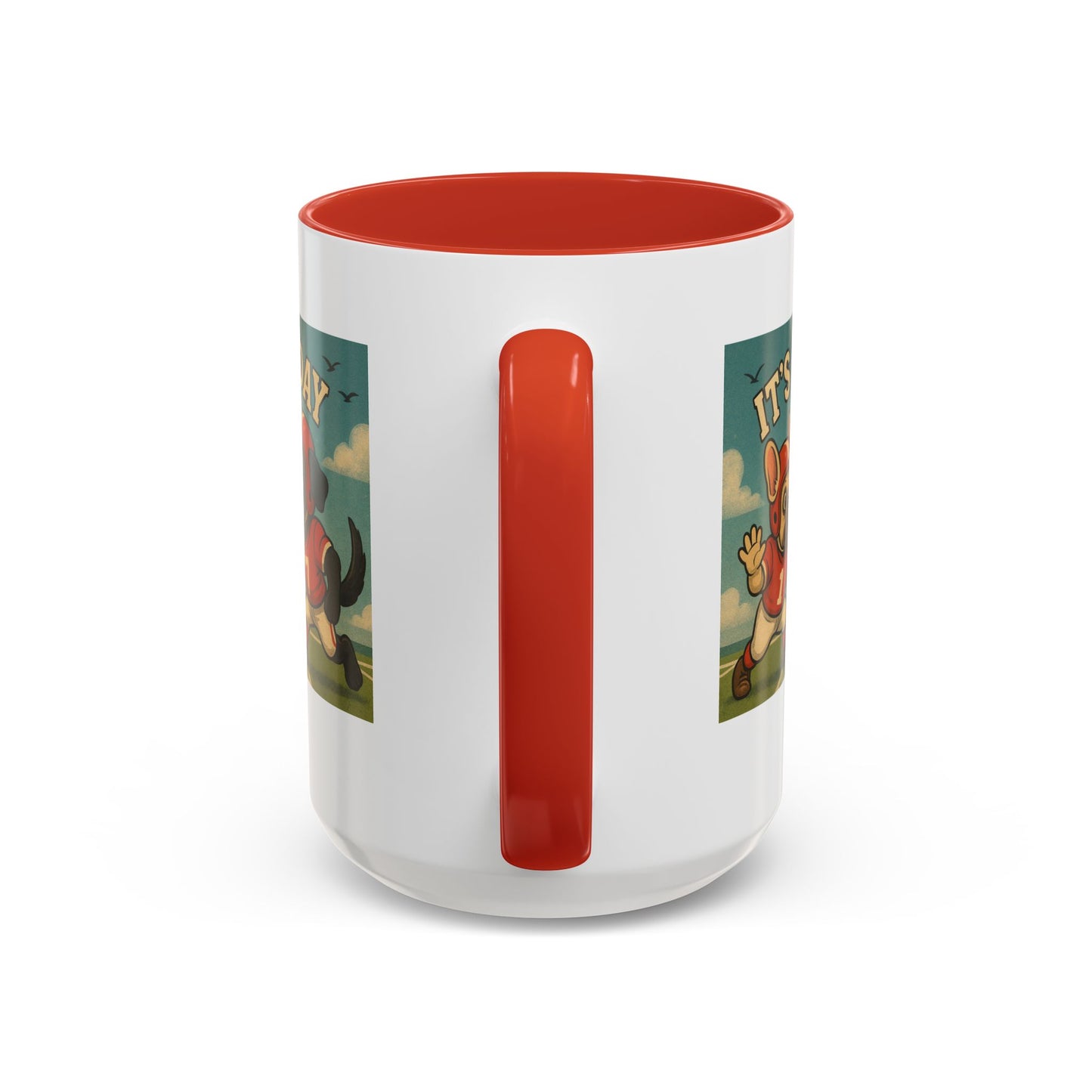 π Game Day Dogs Mug β Retro French Bulldog & Black Lab Football Mug - Chubby Little Cheeks Co.