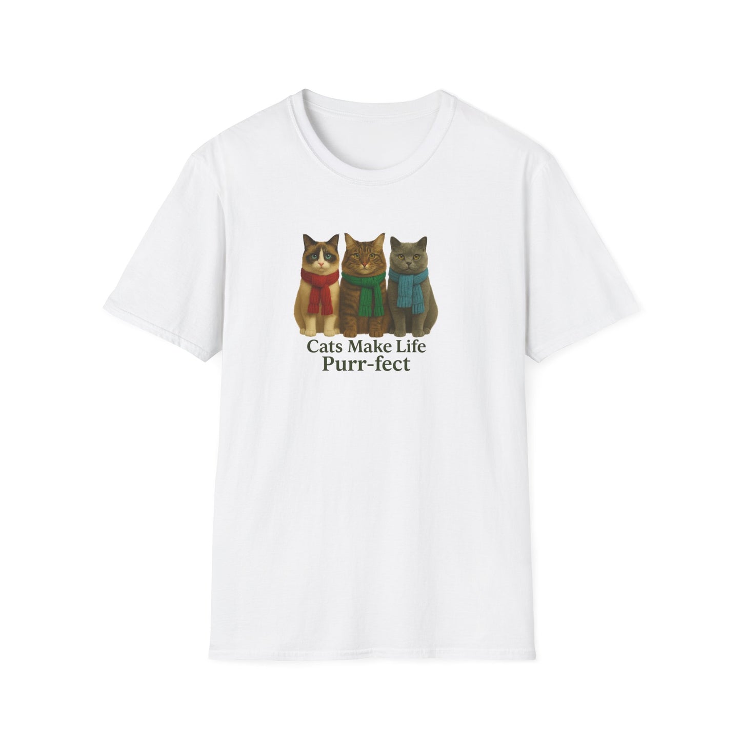 Cats Make Life Purr-fect T-Shirt, Cat Lovers Gift - Chubby Little Cheeks Co.