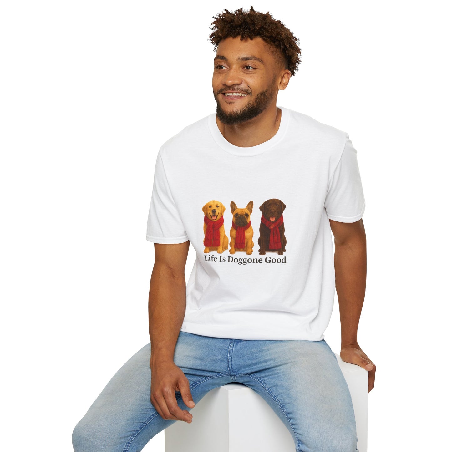 Dog Lover's Unisex T-Shirt, Life is Doggone Good - Chubby Little Cheeks Co.