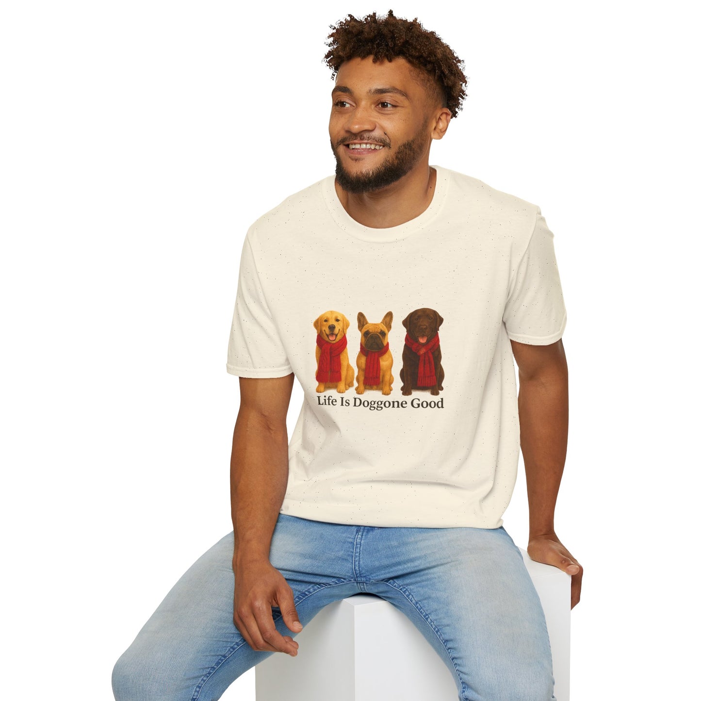Dog Lover's Unisex T-Shirt, Life is Doggone Good - Chubby Little Cheeks Co.