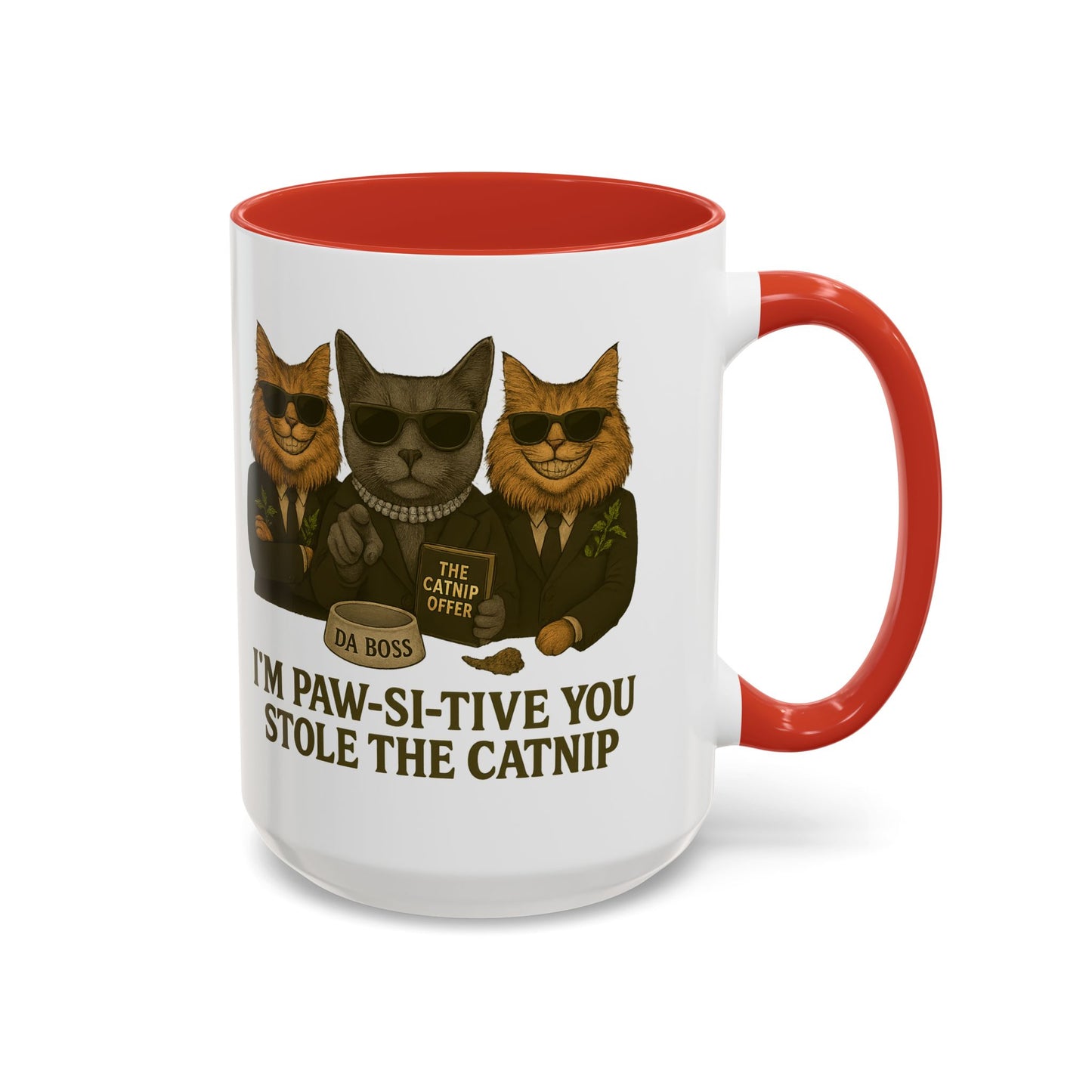 I'm Paw-sitive You Stole The Catnip Coffee Mug - Gift for Cat Lovers, Funny Cat Mug, Kitchen Decor, Unique Cat-Themed Gift, Pet Owner Coffee Cup - Chubby Little Cheeks Co.