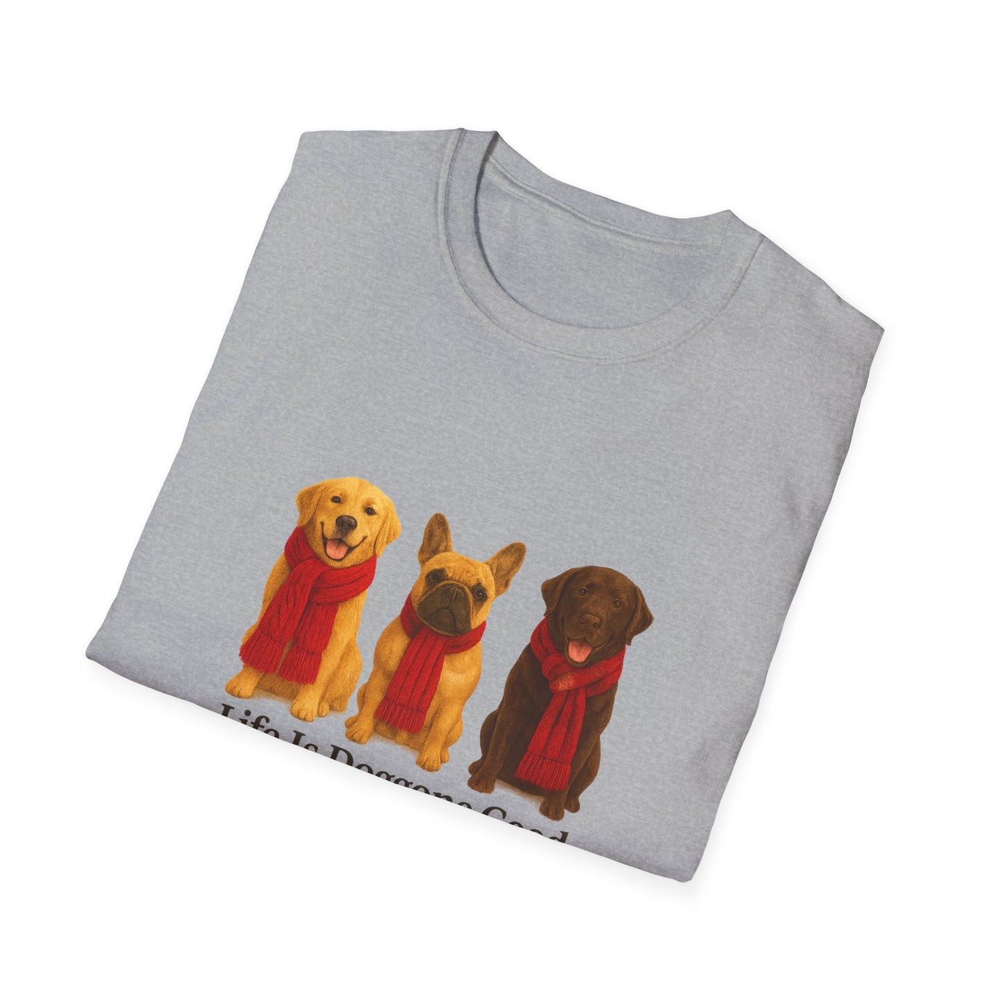 Dog Lover's Unisex T-Shirt, Life is Doggone Good - Chubby Little Cheeks Co.