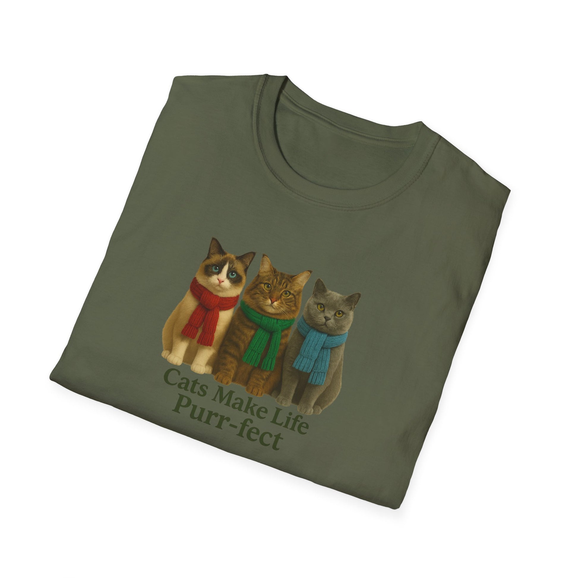 Cats Make Life Purr-fect T-Shirt, Cat Lovers Gift - Chubby Little Cheeks Co.