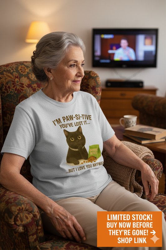Funny Black Cat Tee – I’m Paw-si-tive You’ve Lost It, But I Love You Anyway - Chubby Little Cheeks Co.