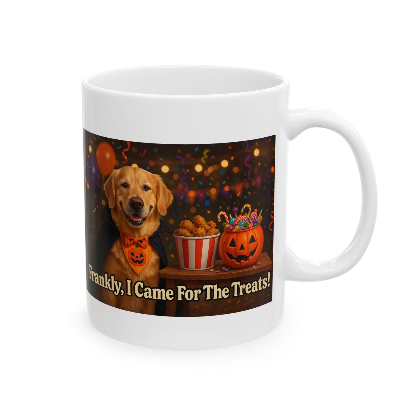 Frankly, I Came For The Treats Ceramic Halloween Mug - Chubby Little Cheeks Co.