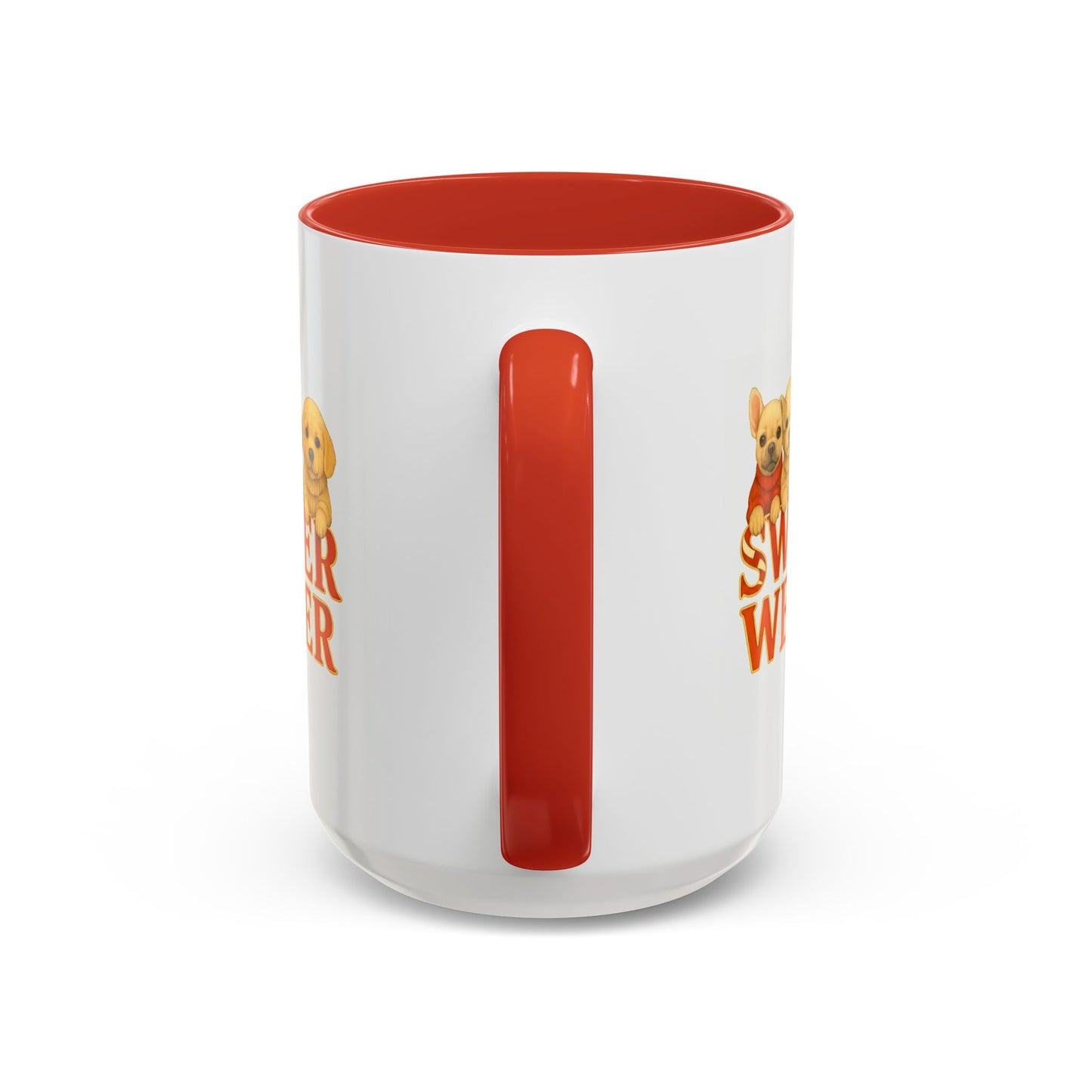 Sweater Weather Mug — Cute Puppies in Sweaters Accent Coffee Mug (150z) - Chubby Little Cheeks Co.