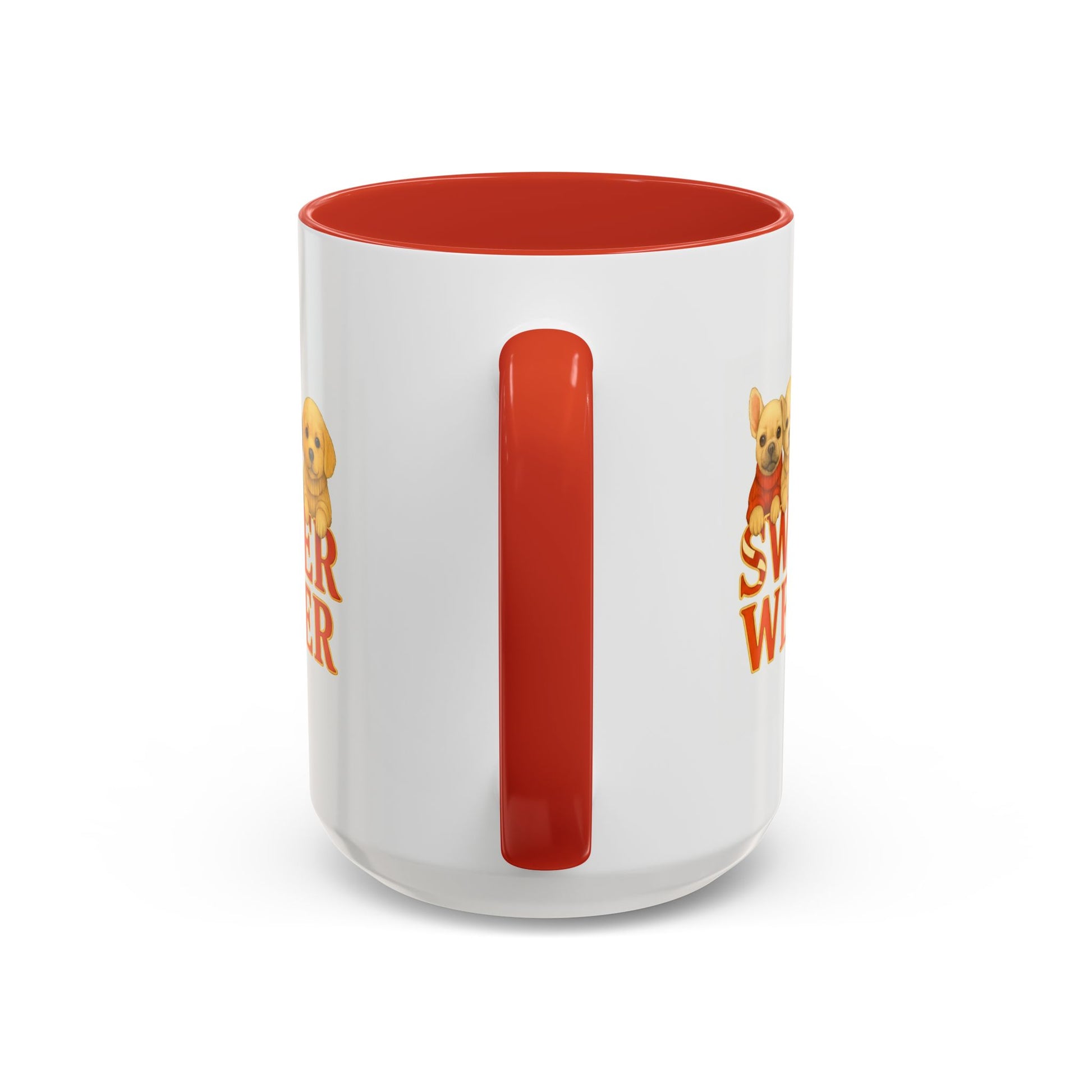 Sweater Weather Mug — Cute Puppies in Sweaters Accent Coffee Mug (150z) - Chubby Little Cheeks Co.