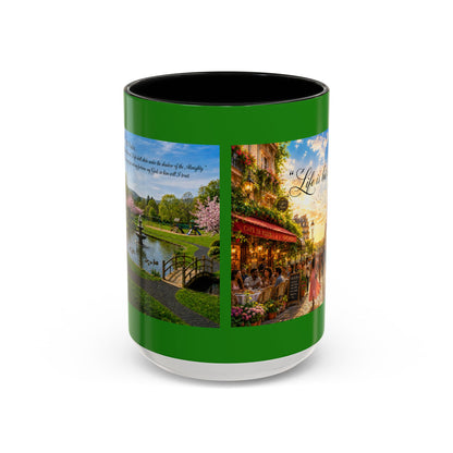 Paris Street Scene Coffee Mug – "Life is but a dream" Accent Mug