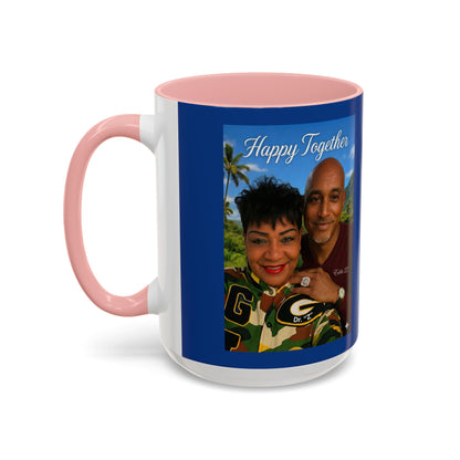 Photo Accent Coffee Mug — "Happy Together" Personalized Couple Gift