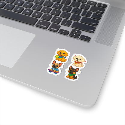 Everyday Puppy Sticker Pack for Kids – Golden Retriever, Maltipoo, French Bulldog & German Shepherd - Perfect for Pet Lovers and Enthusiasts - Chubby Little Cheeks Co.