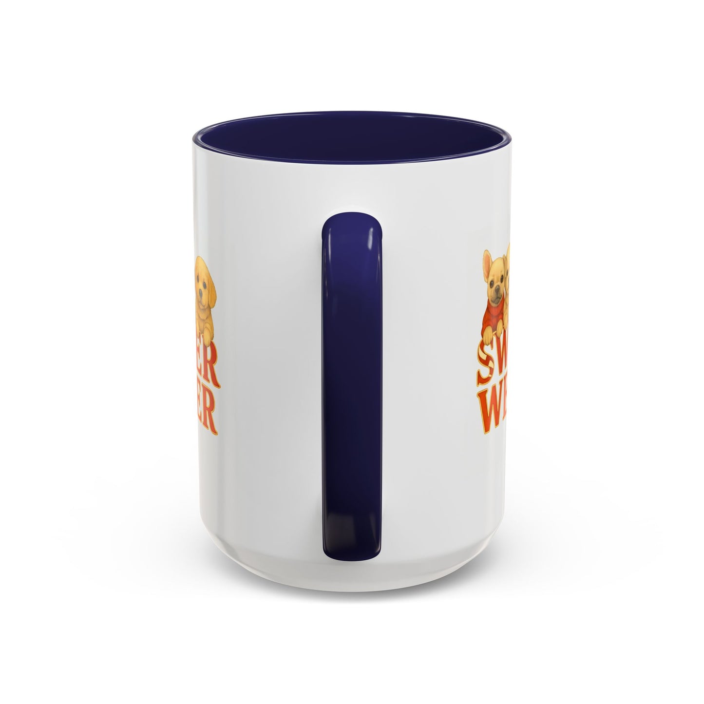 Sweater Weather Mug — Cute Puppies in Sweaters Accent Coffee Mug (150z) - Chubby Little Cheeks Co.