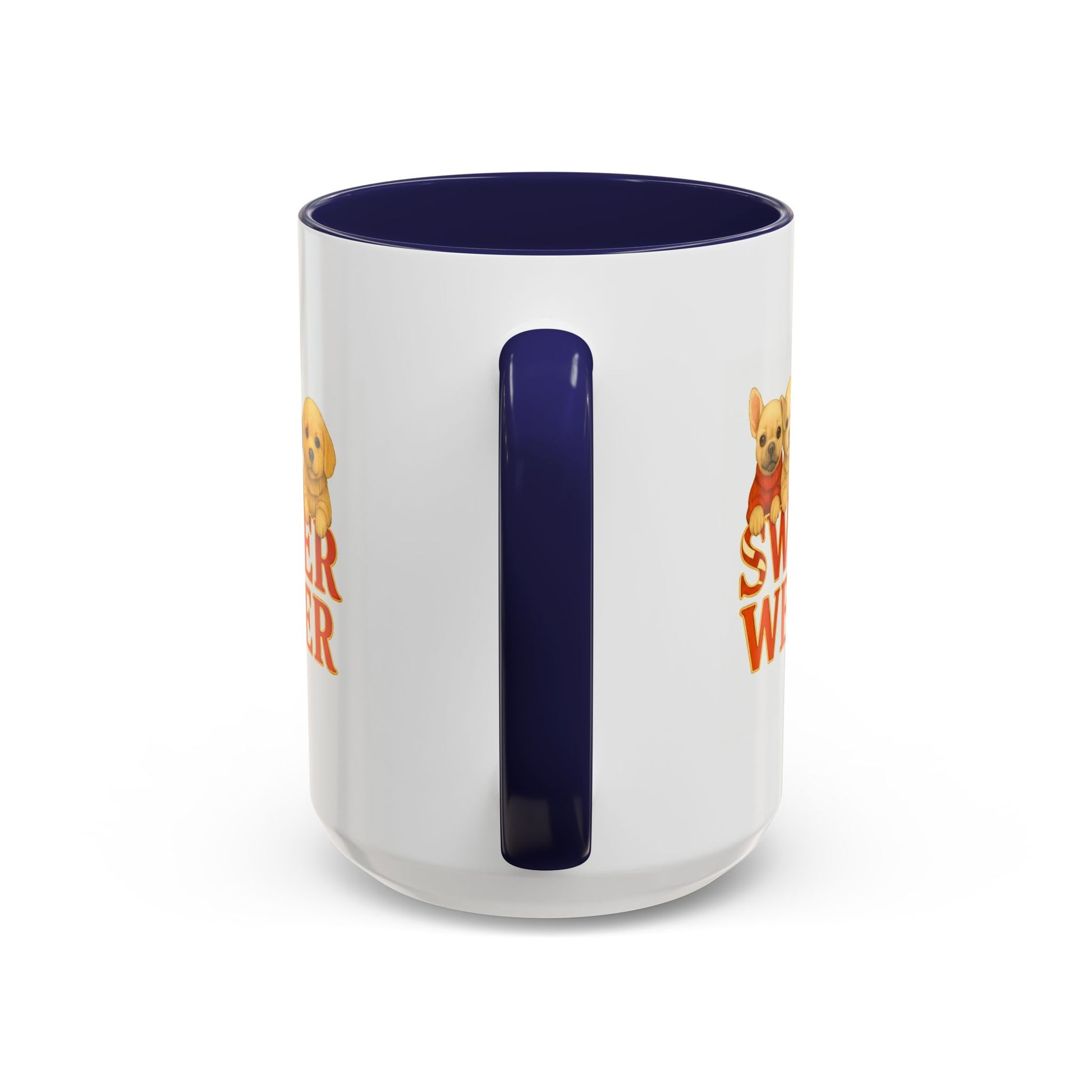 Sweater Weather Mug — Cute Puppies in Sweaters Accent Coffee Mug (150z) - Chubby Little Cheeks Co.