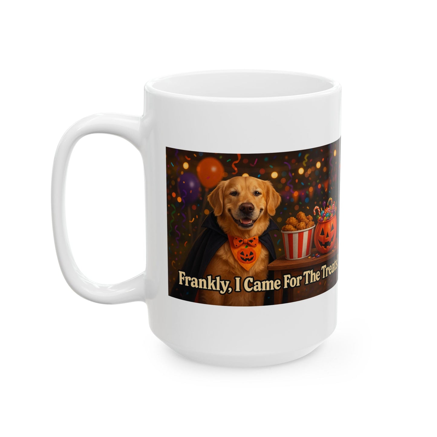 Frankly, I Came For The Treats Ceramic Halloween Mug - Chubby Little Cheeks Co.