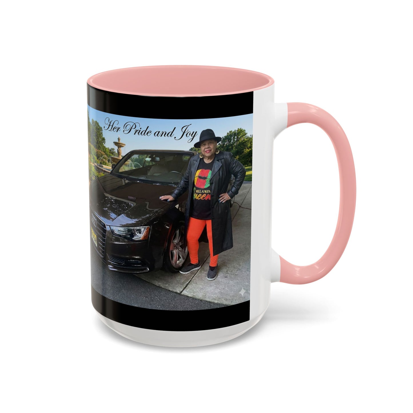 Photo Accent Coffee Mug — Personalized 'Her Pride and Joy' Car & Owner Tribute