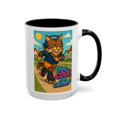 🐈 Male Maine Coon Cat on Roller Skates – Too Cool for Catnip - Chubby Little Cheeks Co.