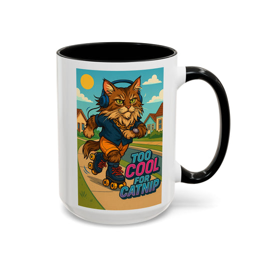 🐈 Male Maine Coon Cat on Roller Skates – Too Cool for Catnip - Chubby Little Cheeks Co.