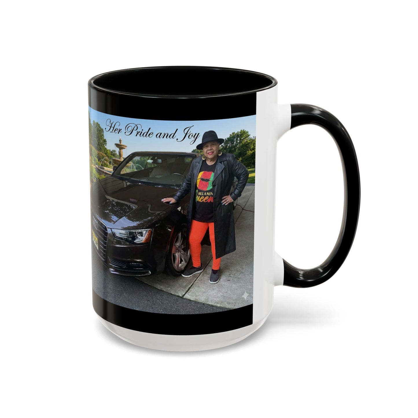 Photo Accent Coffee Mug — Personalized 'Her Pride and Joy' Car & Owner Tribute