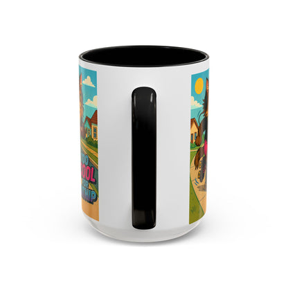 Female Maine Coon Cat Skater Mug – Too Cool for Catnip Retro Coffee Cup - Chubby Little Cheeks Co.