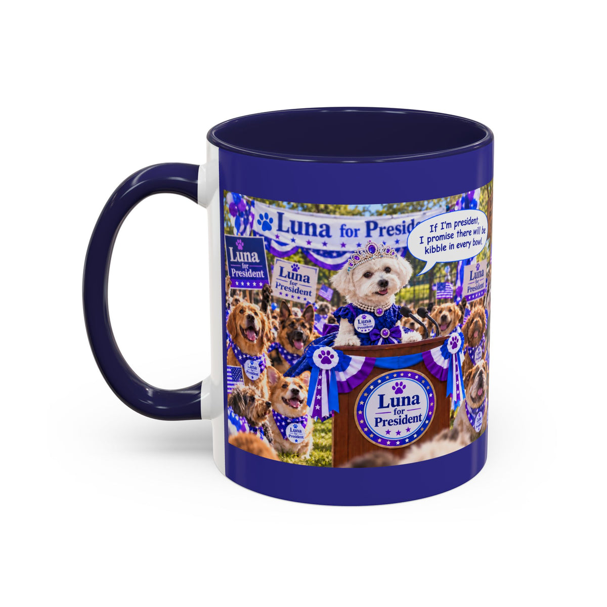 Canine of the Year Coffee Mug — Personalized Dog Portrait Design (Accent 11/15oz) - Chubby Little Cheeks Co.
