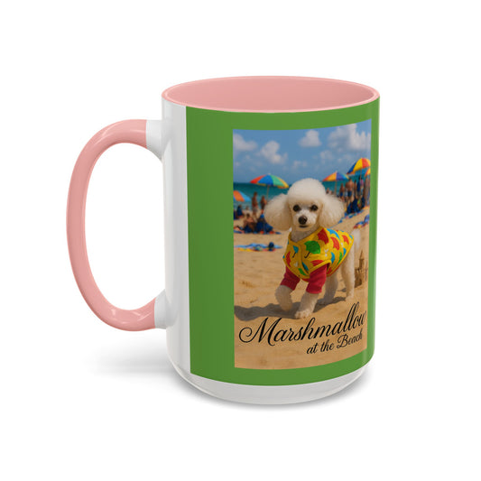 Dog Photo Accent Coffee Mug — "Marshmallow in Nature" Personalized 11/15oz